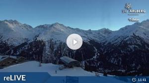 WebCam showing current Snow conditions in St. Anton am Arlberg, ©wtvthmb.feratel.com