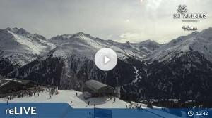 WebCam showing current Snow conditions in St. Anton am Arlberg, ©wtvthmb.feratel.com