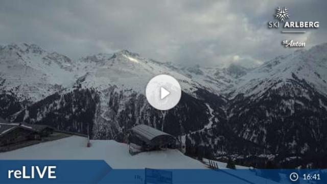 WebCam showing current Snow conditions in St. Anton am Arlberg