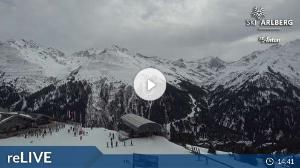 WebCam showing current Snow conditions in St. Anton am Arlberg, ©wtvthmb.feratel.com