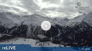 WebCam showing current Snow conditions in St. Anton am Arlberg, ©wtvthmb.feratel.com