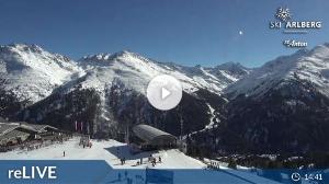 WebCam showing current Snow conditions in St. Anton am Arlberg, ©wtvthmb.feratel.com