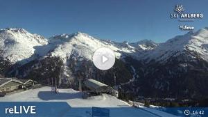 WebCam showing current Snow conditions in St. Anton am Arlberg, ©wtvthmb.feratel.com