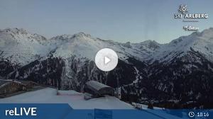 WebCam showing current Snow conditions in St. Anton am Arlberg, ©wtvthmb.feratel.com