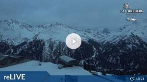 WebCam showing current Snow conditions in St. Anton am Arlberg, ©wtvthmb.feratel.com