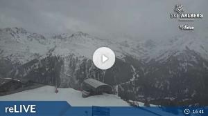 WebCam showing current Snow conditions in St. Anton am Arlberg, ©wtvthmb.feratel.com