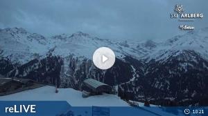 WebCam showing current Snow conditions in St. Anton am Arlberg, ©wtvthmb.feratel.com