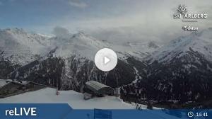 WebCam showing current Snow conditions in St. Anton am Arlberg, ©wtvthmb.feratel.com