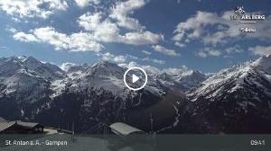 WebCam showing current Snow conditions in St. Anton am Arlberg, &copy;wtvthmb.feratel.com