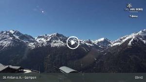 WebCam showing current Snow conditions in St. Anton am Arlberg, &copy;wtvthmb.feratel.com