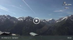 WebCam showing current Snow conditions in St. Anton am Arlberg, &copy;wtvthmb.feratel.com