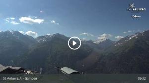 WebCam showing current Snow conditions in St. Anton am Arlberg, ©wtvthmb.feratel.com