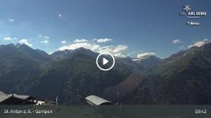 WebCam showing current Snow conditions in St. Anton am Arlberg, &copy;wtvthmb.feratel.com