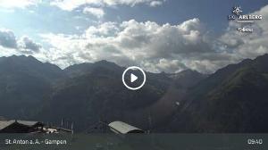 WebCam showing current Snow conditions in St. Anton am Arlberg, &copy;wtvthmb.feratel.com