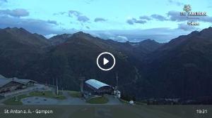 WebCam showing current Snow conditions in St. Anton am Arlberg, &copy;wtvthmb.feratel.com
