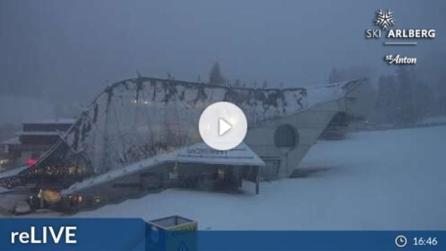 WebCam showing current Snow conditions in St. Anton am Arlberg