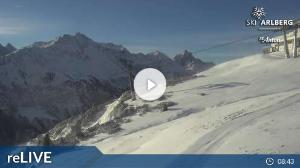 WebCam showing current Snow conditions in St. Anton am Arlberg, ©wtvthmb.feratel.com