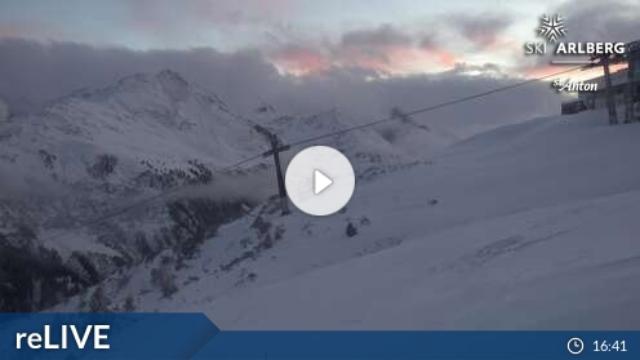 WebCam showing current Snow conditions in St. Anton am Arlberg