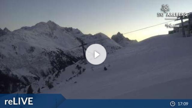 WebCam showing current Snow conditions in St. Anton am Arlberg