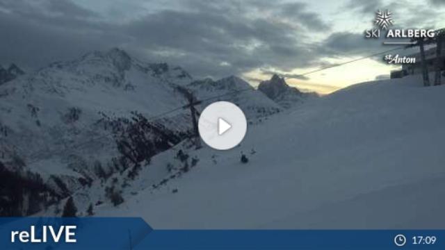 WebCam showing current Snow conditions in St. Anton am Arlberg