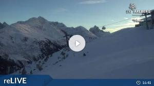 WebCam showing current Snow conditions in St. Anton am Arlberg, ©wtvthmb.feratel.com