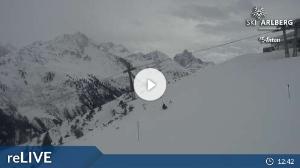 WebCam showing current Snow conditions in St. Anton am Arlberg, ©wtvthmb.feratel.com