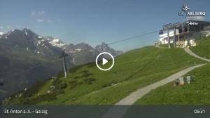 WebCam showing current Snow conditions in St. Anton am Arlberg, ©wtvthmb.feratel.com