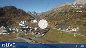 WebCam showing current Snow conditions in St. Anton am Arlberg, ©wtvthmb.feratel.com