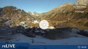 WebCam showing current Snow conditions in St. Anton am Arlberg, ©wtvthmb.feratel.com