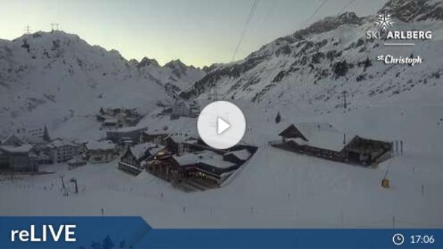 WebCam showing current Snow conditions in St. Anton am Arlberg