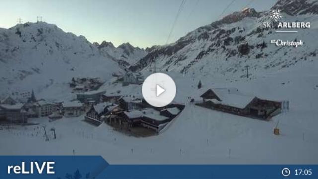 WebCam showing current Snow conditions in St. Anton am Arlberg