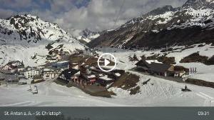 WebCam showing current Snow conditions in St. Anton am Arlberg, &copy;wtvthmb.feratel.com