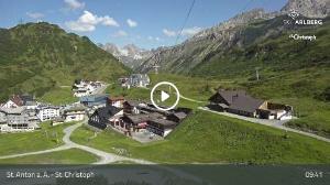 WebCam showing current Snow conditions in St. Anton am Arlberg, ©wtvthmb.feratel.com