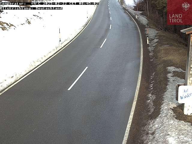 WebCam showing current Snow conditions in Tannheim