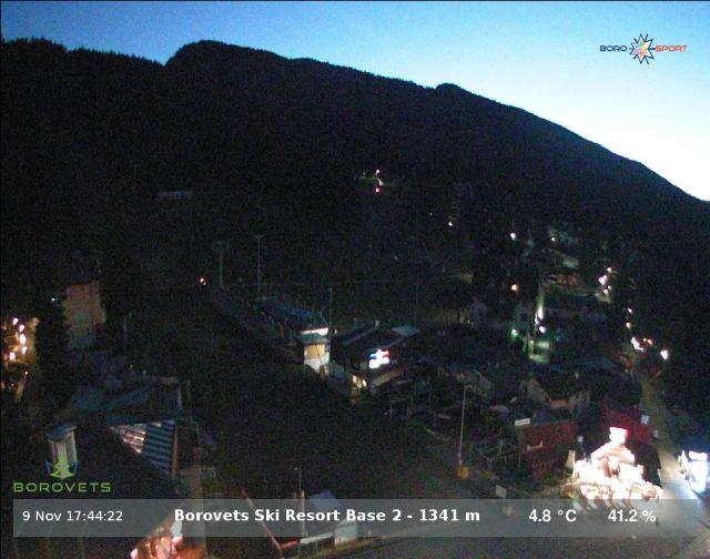 WebCam showing current Snow conditions in Borovets