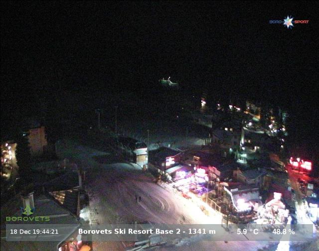 WebCam showing current Snow conditions in Borovets