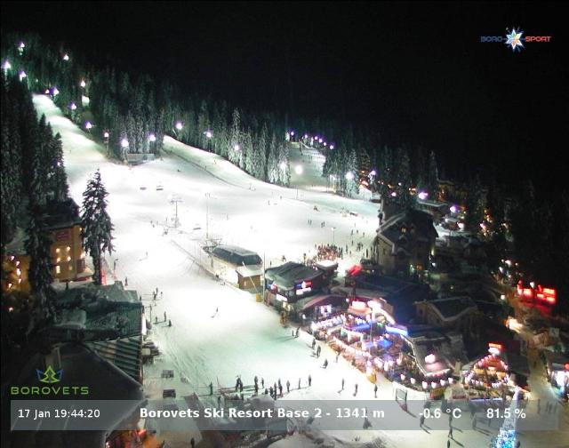 WebCam showing current Snow conditions in Borovets