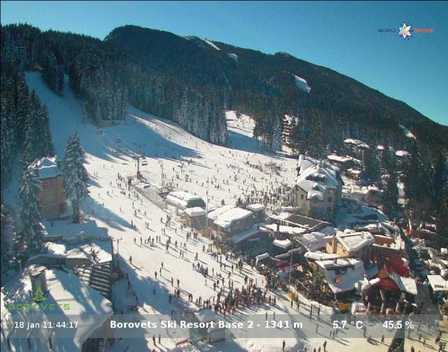 WebCam showing current Snow conditions in Borovets