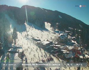 WebCam showing current Snow conditions in Borovets, ©null