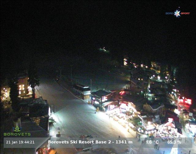 WebCam showing current Snow conditions in Borovets