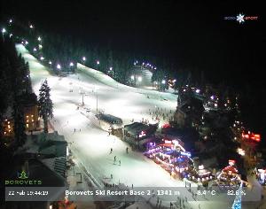 WebCam showing current Snow conditions in Borovets, ©null