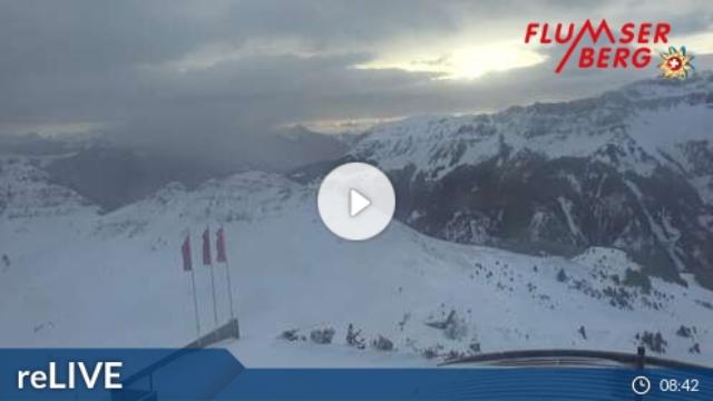 WebCam showing current Snow conditions in Flumserberg