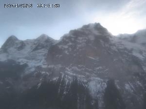 WebCam showing current Snow conditions in Mürren, &copy;Hotel Eiger