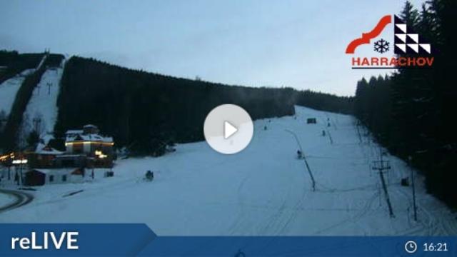 WebCam showing current Snow conditions in Harrachov