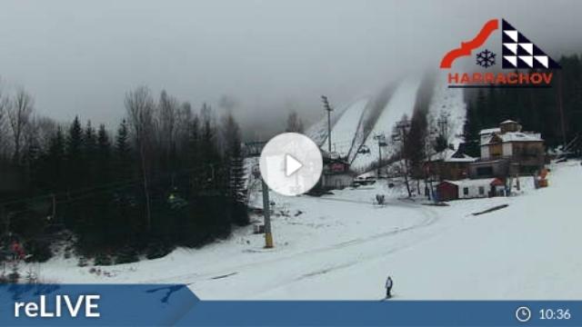 WebCam showing current Snow conditions in Harrachov