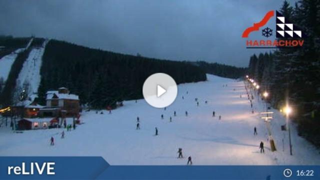 WebCam showing current Snow conditions in Harrachov