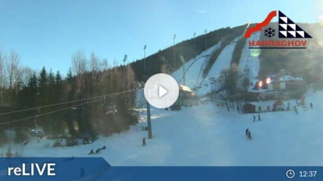 WebCam showing current Snow conditions in Harrachov