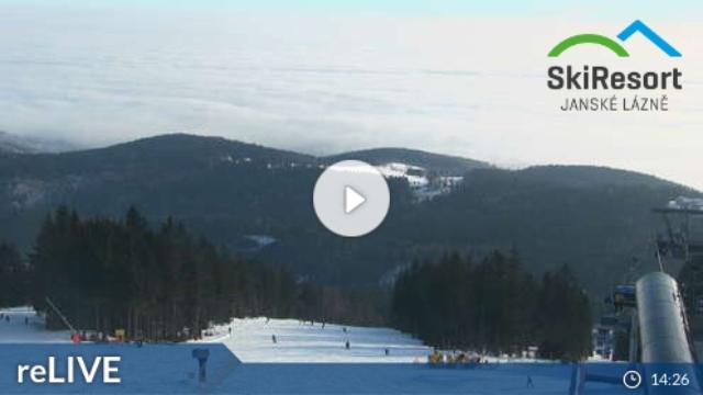 WebCam showing current Snow conditions in Janské Lázne