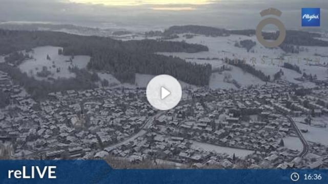 WebCam showing current Snow conditions in Oberstaufen