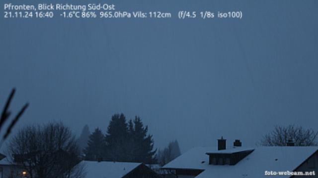 WebCam showing current Snow conditions in Pfronten